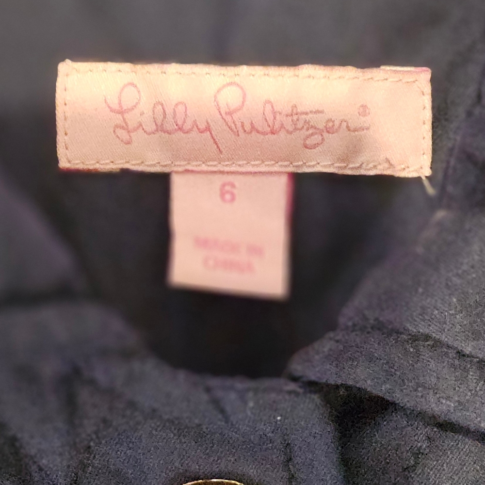 NWOT Lilly Pulitzer Navy Quilted Puffer Jacket - Picture 2 of 5